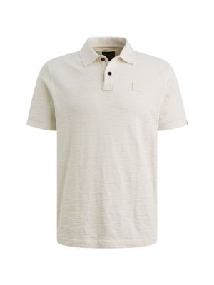 PME-Legend Short sleeve polo jacquard jersey Egret