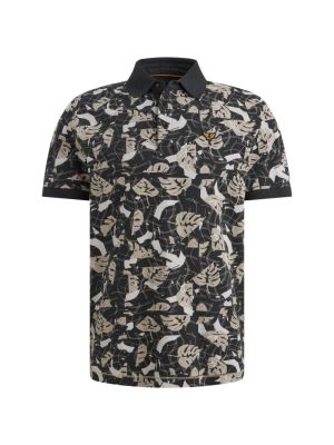 PME-Legend Short sleeve polo printed fine piq Carb