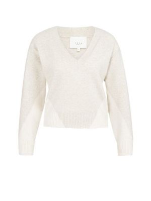 YAYA Trui met colorblock-effect heather grey dessi