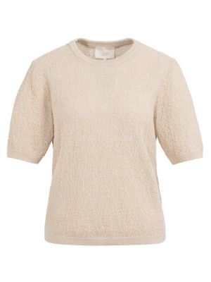 YAYA Gebreide trui met structuur desert beige dess