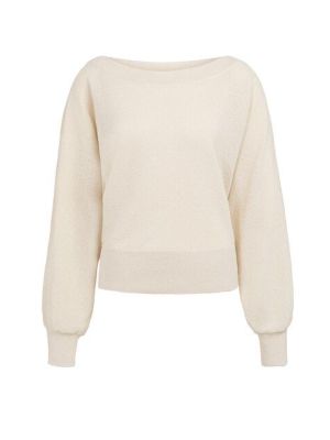 YAYA Batwing blouse with cut seams light blue