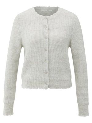 YAYA Vest met subtiele boorddetails cloud grey mel