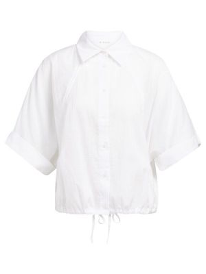 YAYA Vleermuismouw blouse met gevlo pure white