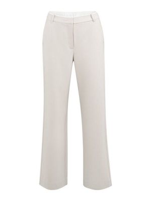 YAYA Geweven broek met wijde pijpen heather grey m