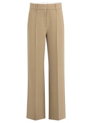 YAYA Geweven broek met stiksels khaki green
