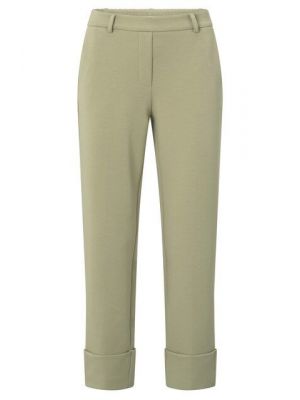 YAYA Jersey tailored trousers soft green