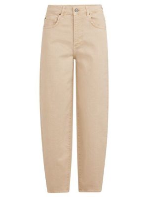 YAYA Barrel jeans met naaddetails desert beige