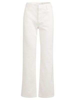 YAYA Chinojeans met paspelzakken off white denim