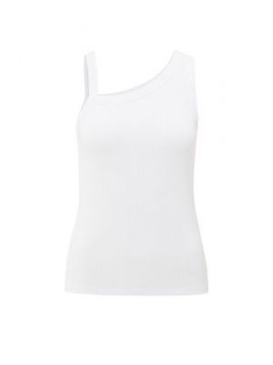 YAYA Top with asymmetric neckline pure white