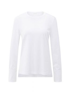 YAYA Jersey top met manchetten pure white