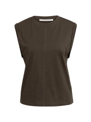 YAYA Top met mouwdetails delicioso brown