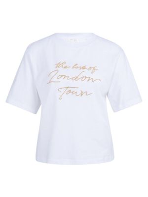 YAYA shirt met flockprint reed yellow dessin