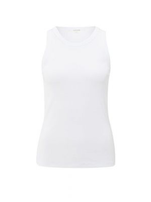 YAYA Ribbed singlet with back print pure white
