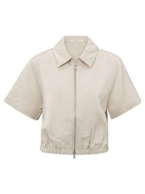 YAYA Satin jacket summer sand