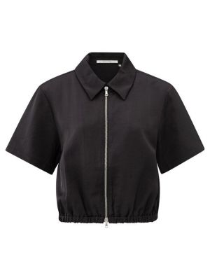 YAYA Satin jacket washed black