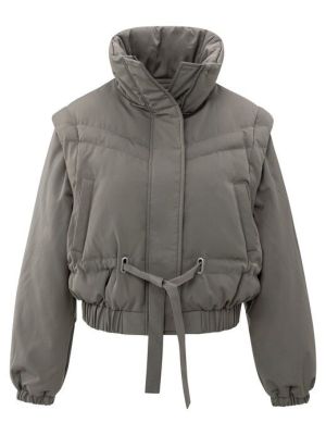 YAYA Oversized jas met afritsmouwen taupe grey