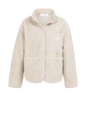 YAYA Teddy jack met nylon borstzak heather grey me