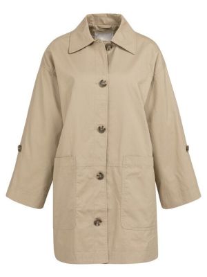 YAYA Oversized jas van katoen sandstone beige