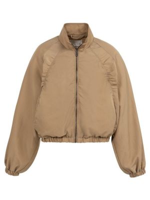 YAYA Kort jack met plooidetails tan brown