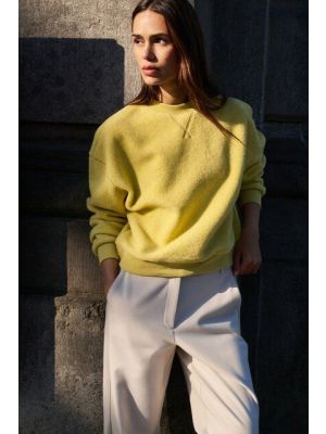 YAYA Teddy sweater dried moss green mel