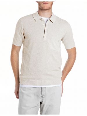Replay uk4708 g23774 trui mesh ivory