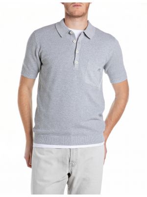 Replay uk4708 g23774 trui mesh grey melange