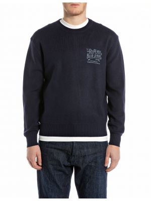 Replay maglia knit trui dark blue