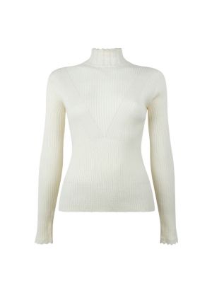 Aaiko vida ruffle sweater les blancs
