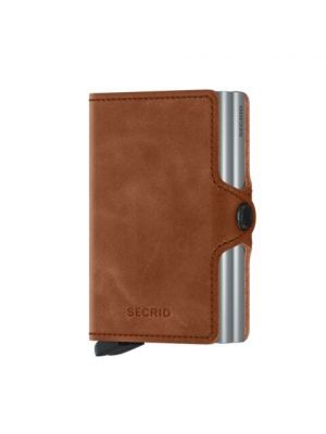 Secrid twinwallet vintage cognac silver