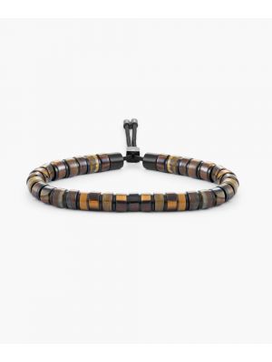 Pig & hen brontide 6mm adjustable tiger eye | blac