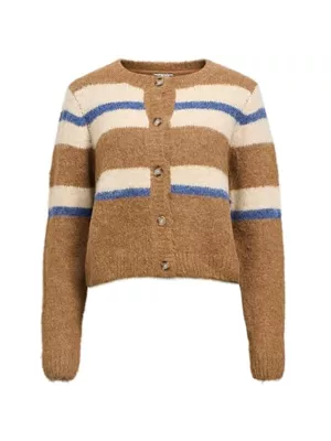 Object objgalia l/s re knit cardigan noos tannin
