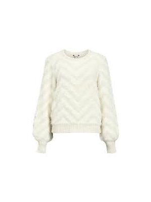 Object objhollow l/s knit pullover noos white sand