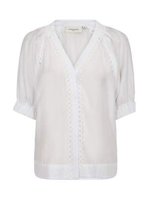 Copenhagen Muse CMmolly shirt deep v-neck b. white