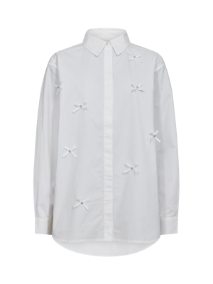 Copenhagen Muse cmvatan shirt w bow bright white