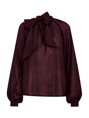 Copenhagen Muse cmtilly blouse bow windsor wine