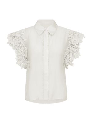 Copenhagen muse cmmolly shirt boxy lace jet stream