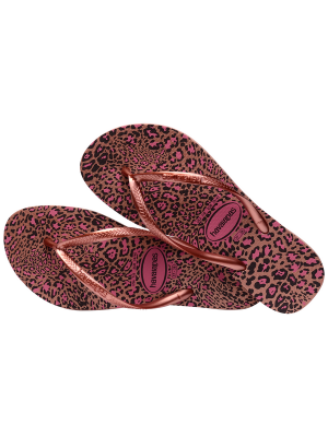 Havaianas Slim Animals Crocus Rose/Golden Blush